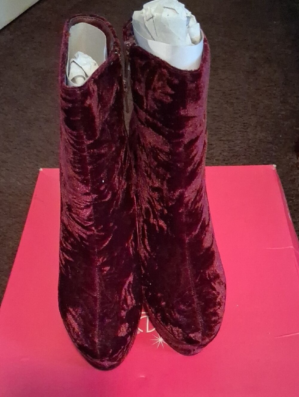 Sheba Plum Booties - - Picture 2 of 5